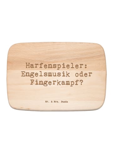 Mr. & Mrs. Panda Brotzeitbrett Spruch Harfe Melodien mit Spruch in Transparent