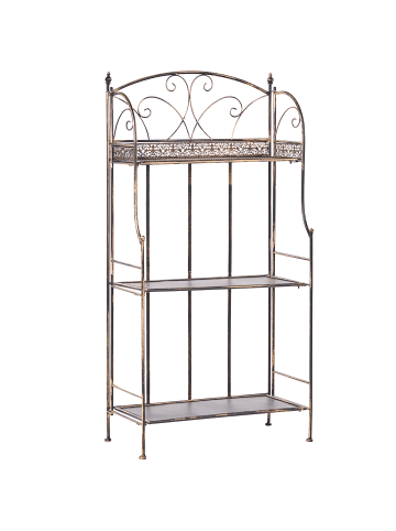 Beliani Badezimmerregal VILLADOSE in Schwarz - (W) 60 x (H) 117 x (L) 30 cm