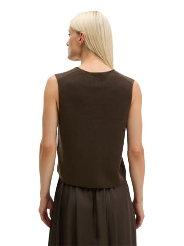 Marc O'Polo Ärmelloser Cardigan regular in Burnt Coffee