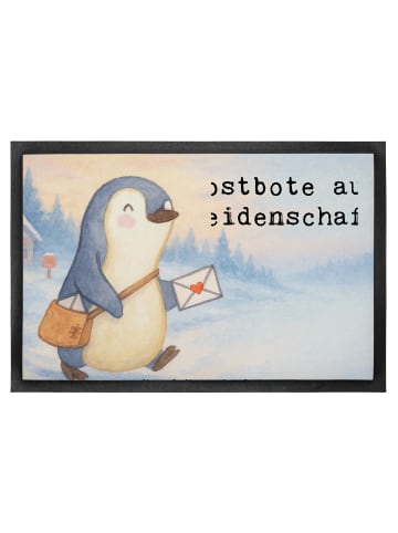 Mr. & Mrs. Panda Schmutzmatte Postbote Leidenschaft Design mit S... in Weiß