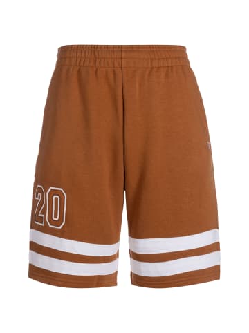 NEW ERA Shorts Statement Stripe in orange / weiß