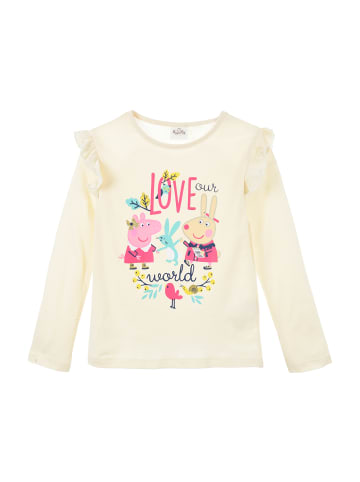 Peppa Pig Langarmshirt Rüschen in Beige