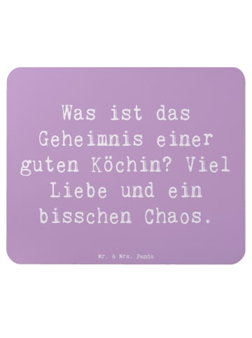 Mr. & Mrs. Panda Mauspad Spruch Köchin Chaos mit Spruch in Lavendeltraum