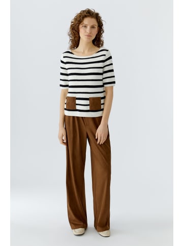 Oui Pullover in white black