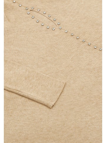 bling bling by leo Damen Strickpullover in Dunkelbeige