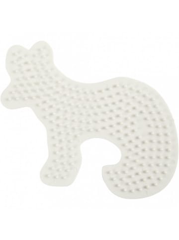 Nabbi BioBeads Stiftplatte Fuchs, 11 x 9 cm, weiß - ab 5 Jahren