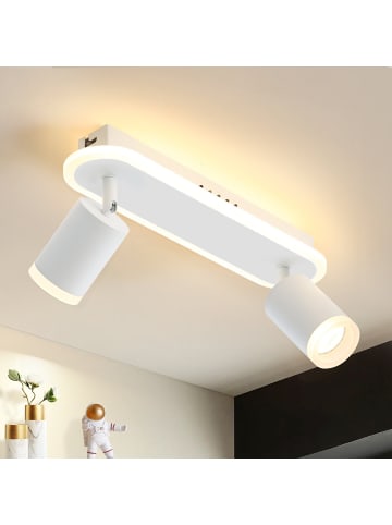 ZMH Deckenleuchte in weiß LED 2-flammige GU10 Warmweiß Modern Deckenstrahler