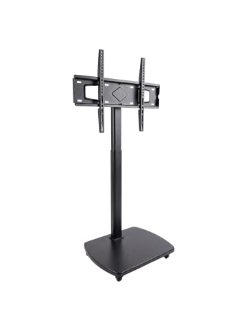 relaxdays TV Bodenständer "43-75 Zoll" in Schwarz - (B)60 x (H)134,5 x (T)38 cm