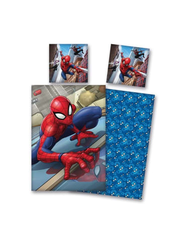 Spiderman Marvel Spiderman Bettbezug 135x200 cm + Kissen 80x80 cm Baumwolle in Mehrfarbig