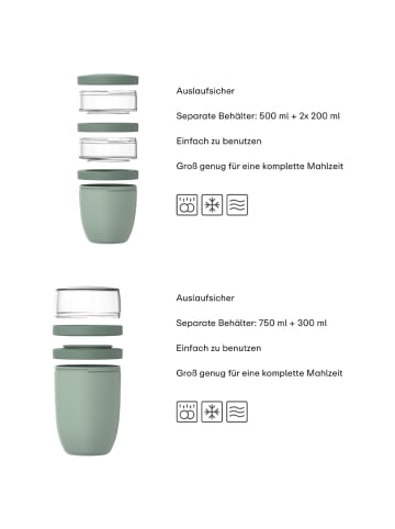 Mepal 2-tlg. Lunchpot-Set XL Ellipse in – 900 ml + 1050 ml in Vivid Mauve