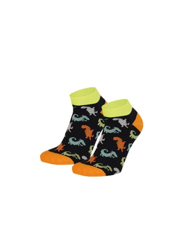 Yuhu Jungen Sneaker-Socken Dino 5er Pack Kurzsocken in Orange