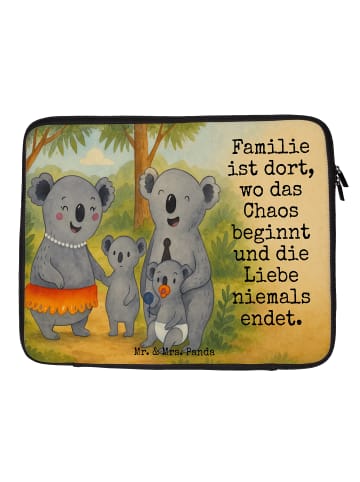 Mr. & Mrs. Panda Laptop Tasche Koala Familie Design mit Spruch in Weiß