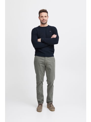 FQ1924 Strickpullover FQKYLE structure crewneck knit 21900700 modischer Langarmpullover in Dunkelblau