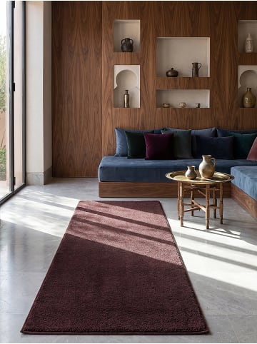 KADIMA DESIGN Hochflorteppich Uni mit Antirutsch-Rücken und weichem Flor