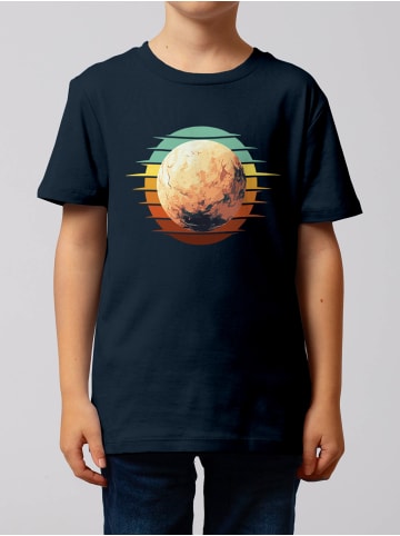 wat? Apparel T-Shirt Pluto Retro Sunset in Dunkelblau