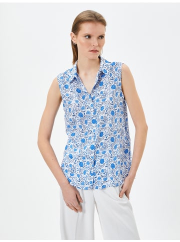 KOTON Shirt in Blau Gemustert