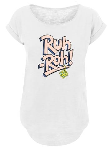 F4NT4STIC Long Cut T-Shirt Scooby Doo Ruh-Roh Dog Tag in weiß