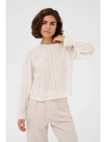 Kaffe Langarm-Bluse KAclaris Regular fit in Chalk