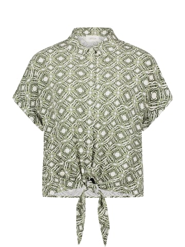 CARTOON Oversize-Bluse mit Kragen in Cream/Green