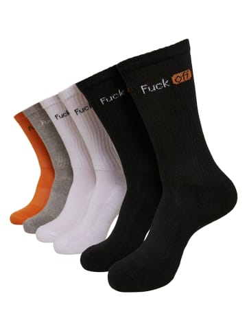 Mister Tee Socken in black/white/grey/neonorange