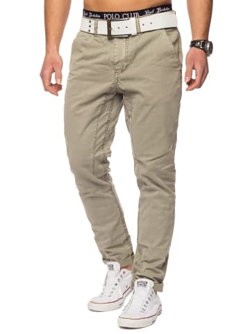 98-86 Chino Hose Tapered Leg Reine H1421 in Beige