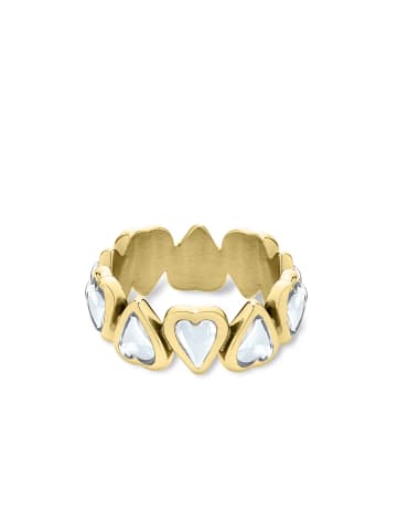 LIEBESKIND BERLIN Ring Glass Heart in gold