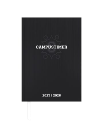 TeNeues Calendars & Stationery Kalender - Alpha Edition - Campustimer Black 2025/2026 - Semesterplaner A5 (ca.