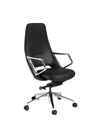 Angel Cerdá Büro-Drehstuhl 4218 in Schwarz / Stahl – (B)57 x (H)68 x (T)113 cm
