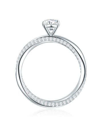 Trilani Ring aus Sterling Silber mit Zirkonia in silber