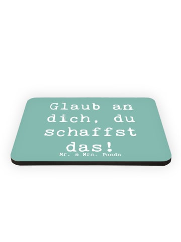 Mr. & Mrs. Panda Magnet Spruch Schulanfang Glaube mit Spruch in Meeresbrise