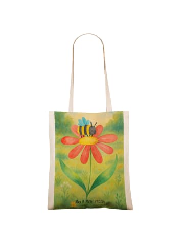 Mr. & Mrs. Panda festivaltasche Hummel Blume Design ohne Spruch in Weiß