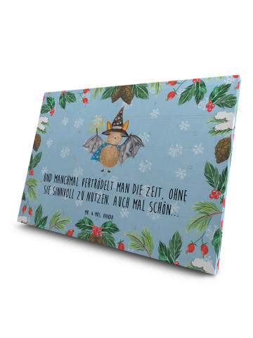 Mr. & Mrs. Panda Tee Adventskalender Fledermaus Zauberer mit Spruch in Eisblau