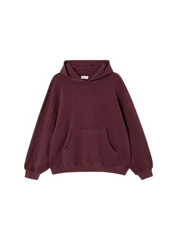 American Vintage Cropped Sweatshirt mit Kapuze in Lie De Vin