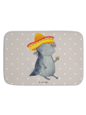 Mr. & Mrs. Panda Badteppich Axolotl Tequila ohne Spruch in Grau Pastell