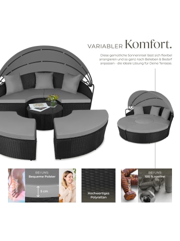 tectake Rattan Sonneninsel Santorin - UV-beständig und widerstandsfähig