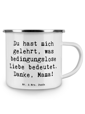 Mr. & Mrs. Panda Teetasse Spruch Mama Liebe mit Spruch in Weiß