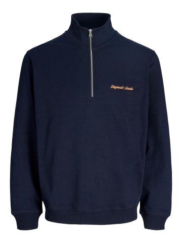 Jack & Jones Sweatshirt mit halbem Reißverschluss in Sky Captain