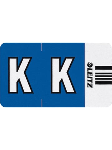 Leitz Orgacolor Buchstabensignal K Packung mit 250 Stück dunkelblau