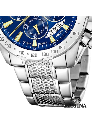 Festina Chronograph-Armbanduhr Festina Timeless Chronograph silber groß (ca. 45mm)