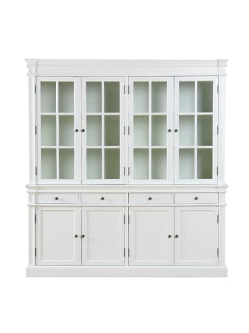 ebuy24 Vitrinenschrank Amaretta Weiß 45 x 186 cm