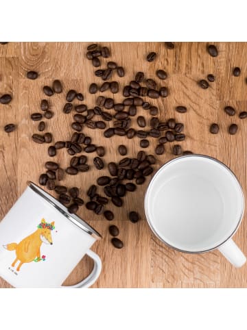 Mr. & Mrs. Panda Tasse Fuchs Blumen ohne Spruch in Weiß