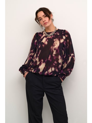 Kaffe Langarm - Hemd KAaska Regular fit in Purple Blurry Graphics