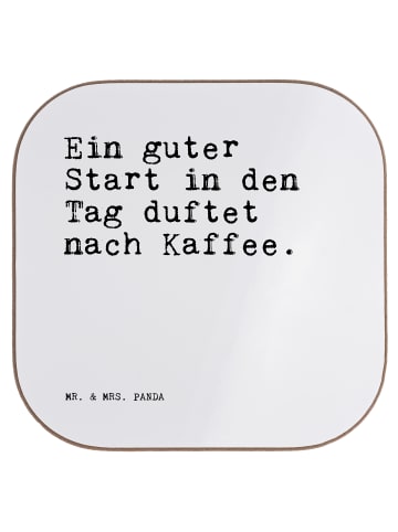 Mr. & Mrs. Panda Tischuntersetzer Ein guter Start in... mit Spruch in Weiß