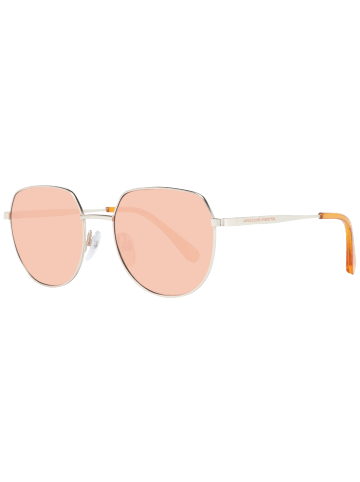 Benetton Frauen Sonnenbrille Quadratisch Gold
