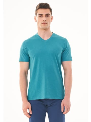 Organication T-Shirt "MCASUAL502" in Petrolgrün
