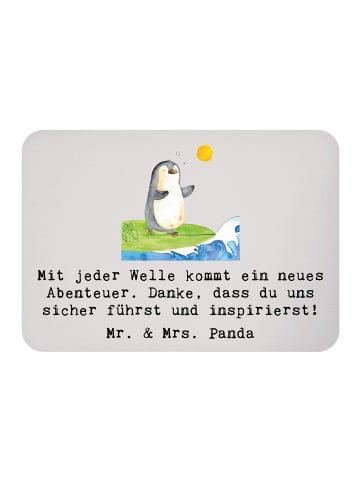 Mr. & Mrs. Panda Magnet für Pinnwand Surfen Trainerin Abenteuer ... in Grau Pastell