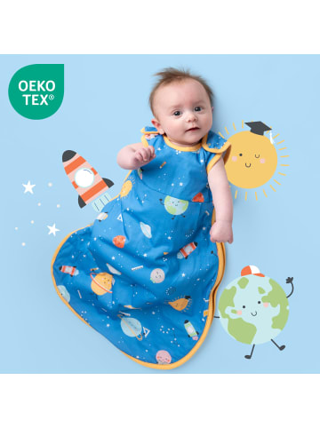 Schlummersack Babyschlafsack, 1.0 TOG in Blau-Gelb
