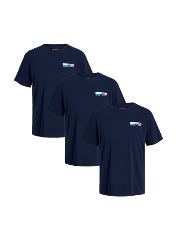 Jack & Jones T-Shirt Corp in Navy blazer / small print