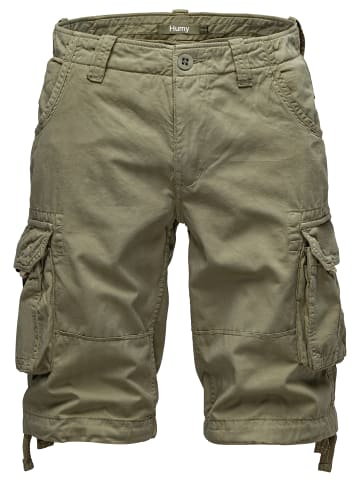 Humy Cargo Shorts Chino Bermuda mit Kordel am Saum A&S in Olive