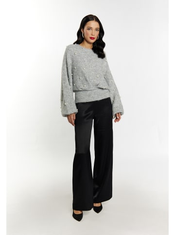 faina Damen Strickpullover in Hellgrau Melange